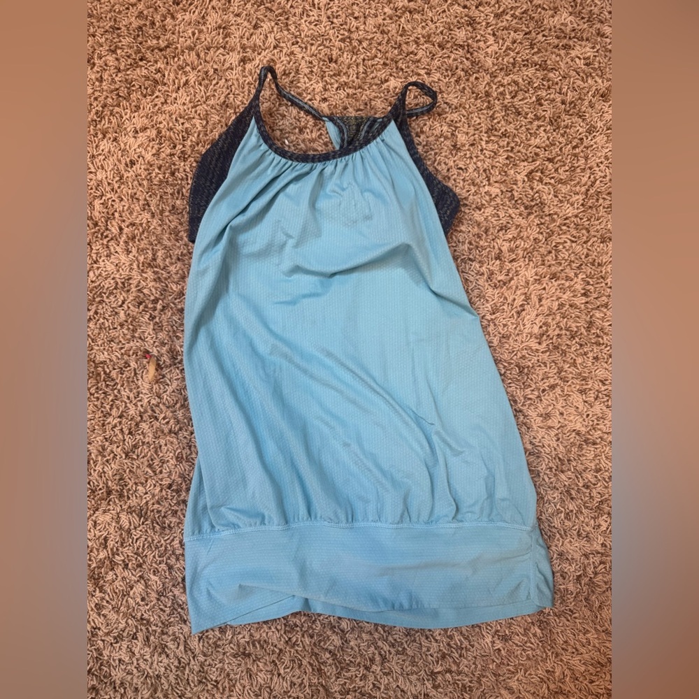 lululemon Light Blue and Navy Tank Top